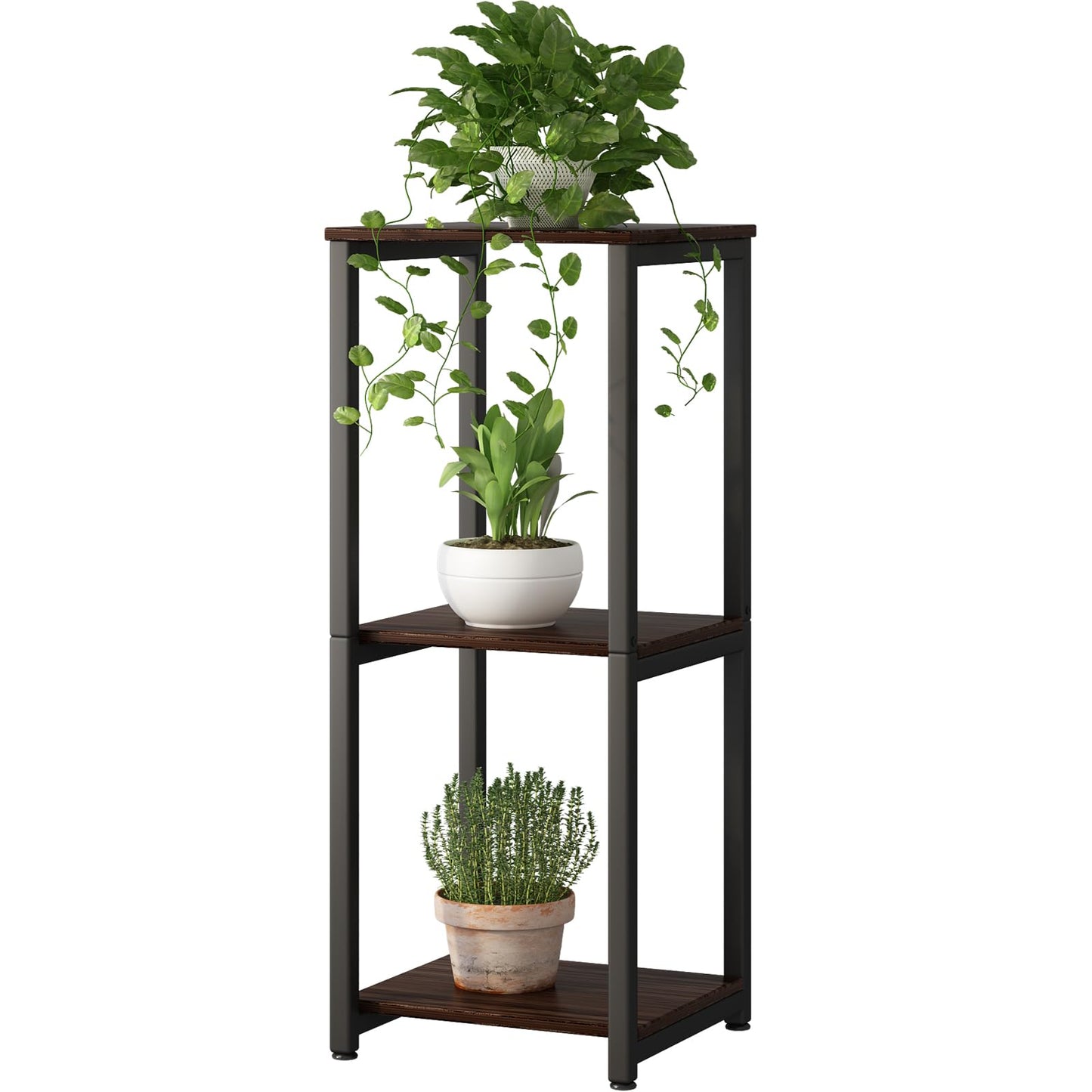 Linzinar 31.6" Tall Plant Stands Indoor 3- Tier Modern Corner Plant Stand Rack