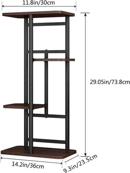 LINZINAR Plant Stand Indoor 4 Tier 5 Potted Multiple Plant Shelf Stands for Garden Corner Balcony Living Room