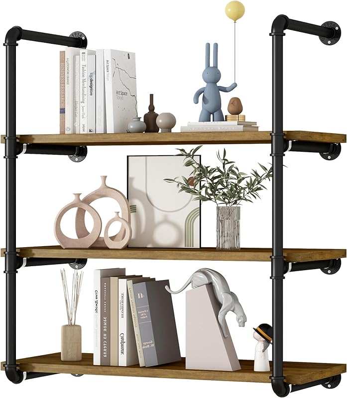 Linzinar 3 Tier Floating Shelves Wall Shelf Bathroom Shelving Mounted