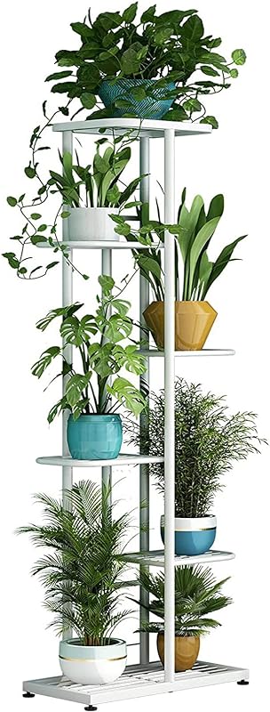 Linzinar Plant Stand 4 Tier 5 Potted Planter Rack Storage Organizer Flower Pot Holder Shelves