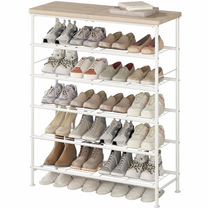 Linzinar Shoe Rack Organizer 6 Tier for Closet Entryway