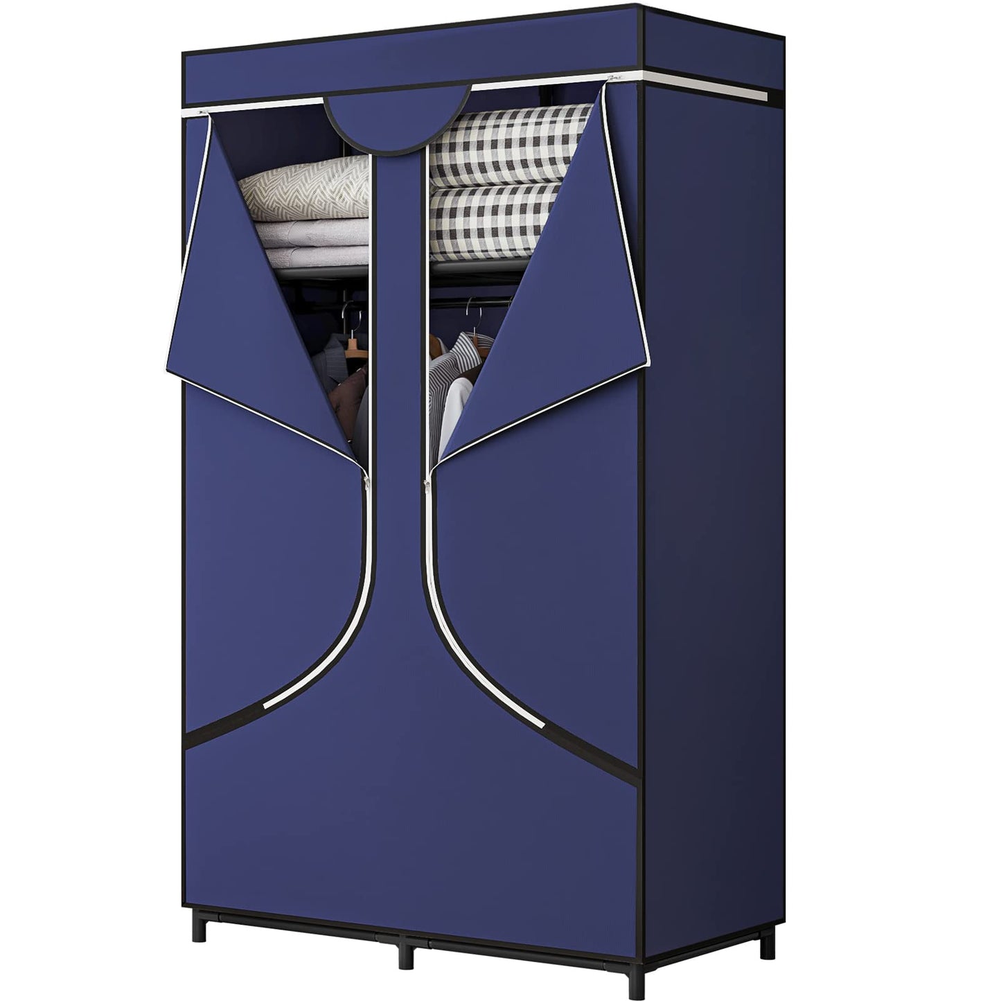 Linzinar Portable Wardrobe with Dustproof Non-Woven Fabric 34 Inch
