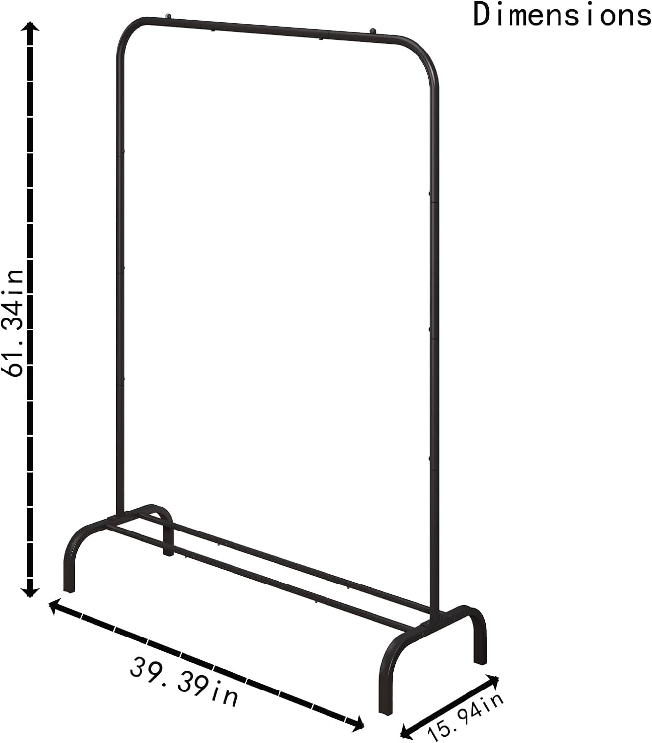 Linzinar Clothes Rack Clothing Rack Drying Hanging Garment Rack