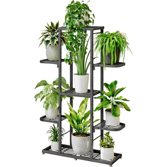 Linzinar Plant Stand 5 Tier 9 Potted Multiple Flower Pot Shelves