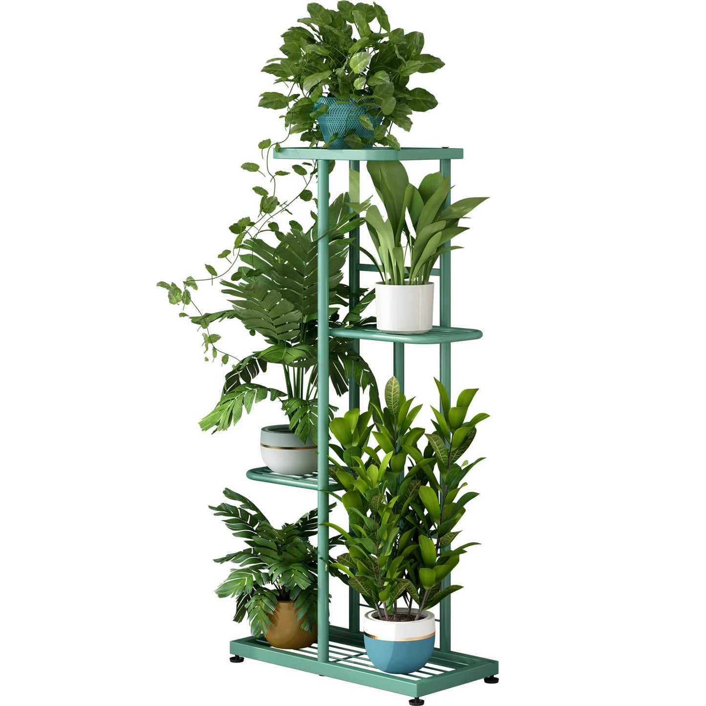 Linzinar Plant Stand 4 Tier 5 Potted Planter Rack Storage Organizer Flower Pot Holder Shelves