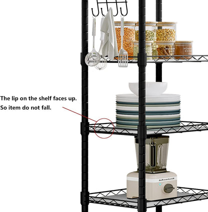 Linzinar 5 Wire Shelving Small Metal Storage Rack Adjustable Unit Shelves