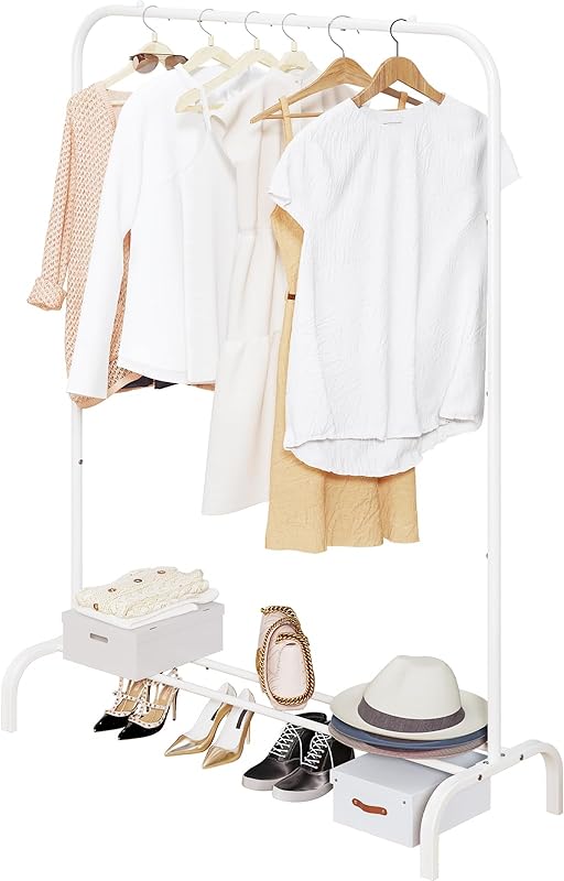 Linzinar Clothes Rack Clothing Rack Drying Hanging Garment Rack