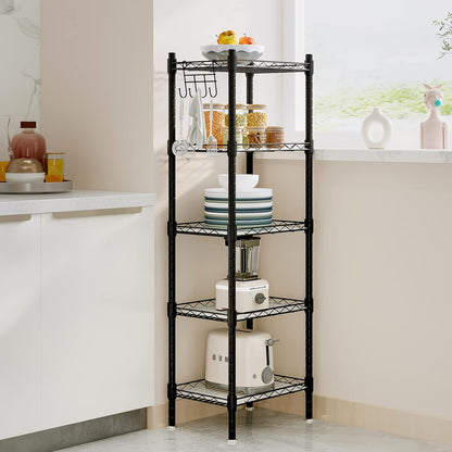 Linzinar 5 Wire Shelving Small Metal Storage Rack Adjustable Unit Shelves