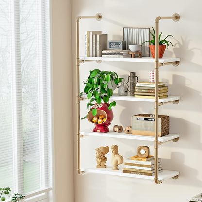 Linzinar 4 Tier Floating Shelves Wall Shelf Bathroom Shelving Mounted