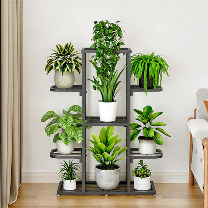Linzinar Plant Stand 5 Tier 9 Potted Multiple Flower Pot Shelves