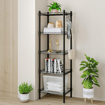 Linzinar 5 Wire Shelving Small Metal Storage Rack Adjustable Unit Shelves