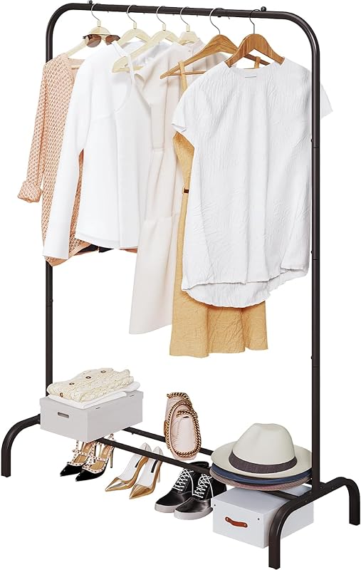 Linzinar Clothes Rack Clothing Rack Drying Hanging Garment Rack