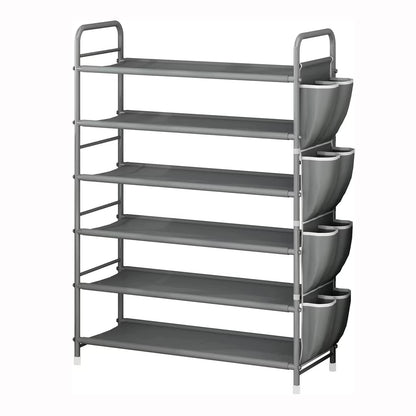 Linzinar 6 Tier Shoe Rack Storage Organizer for Entryway Closet Bedroom