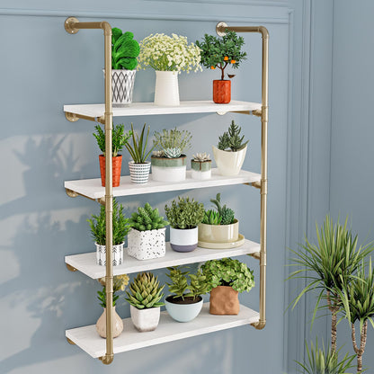 Linzinar 4 Tier Floating Shelves Wall Shelf Bathroom Shelving Mounted