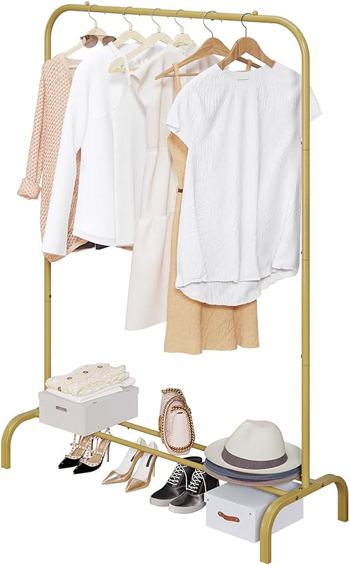 Linzinar Clothes Rack Clothing Rack Drying Hanging Garment Rack