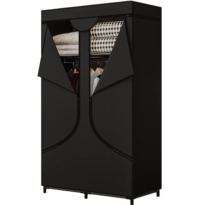 Linzinar Portable Wardrobe with Dustproof Non-Woven Fabric 34 Inch