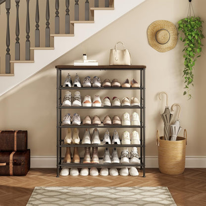 Linzinar Shoe Rack Organizer 5 Tier for Closet Entryway